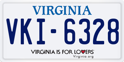 VA license plate VKI6328