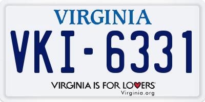 VA license plate VKI6331