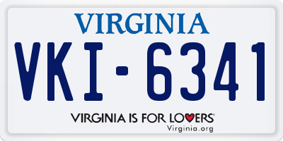 VA license plate VKI6341
