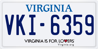 VA license plate VKI6359