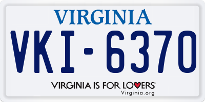 VA license plate VKI6370