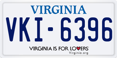 VA license plate VKI6396