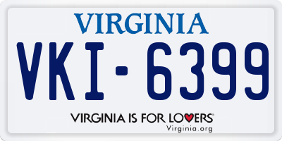 VA license plate VKI6399