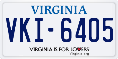 VA license plate VKI6405