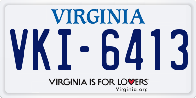 VA license plate VKI6413