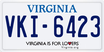 VA license plate VKI6423