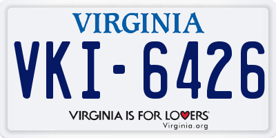 VA license plate VKI6426