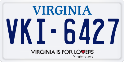 VA license plate VKI6427