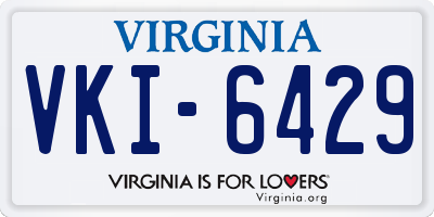 VA license plate VKI6429