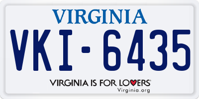 VA license plate VKI6435