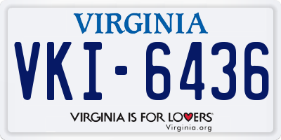 VA license plate VKI6436