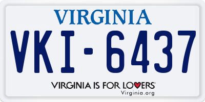 VA license plate VKI6437