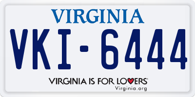 VA license plate VKI6444