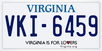 VA license plate VKI6459