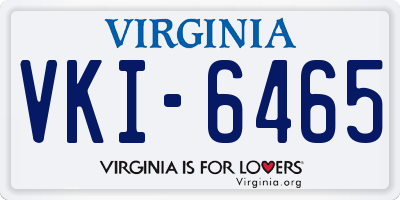VA license plate VKI6465