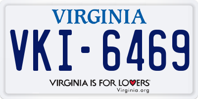 VA license plate VKI6469