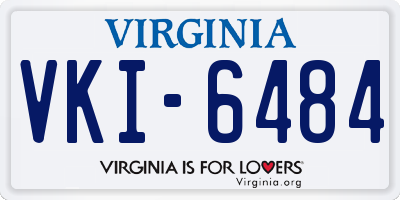 VA license plate VKI6484