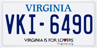 VA license plate VKI6490