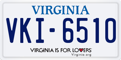 VA license plate VKI6510