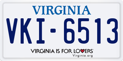 VA license plate VKI6513