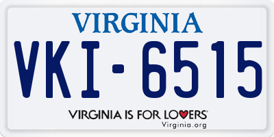VA license plate VKI6515