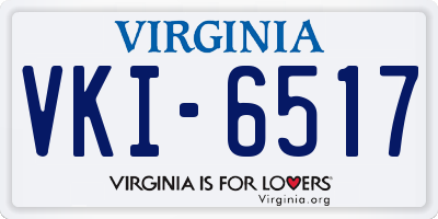 VA license plate VKI6517