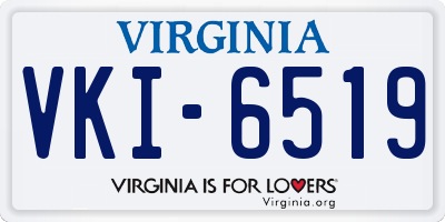 VA license plate VKI6519