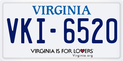 VA license plate VKI6520