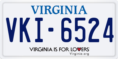 VA license plate VKI6524