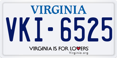 VA license plate VKI6525
