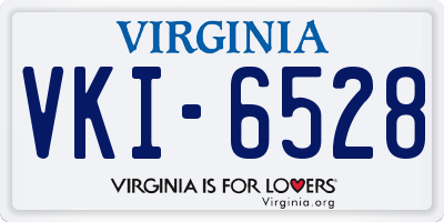 VA license plate VKI6528