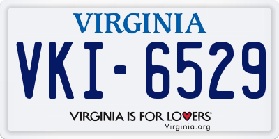 VA license plate VKI6529
