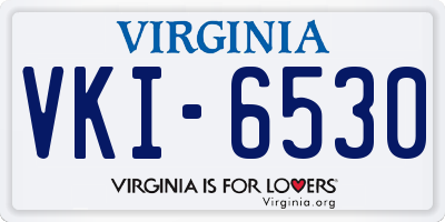 VA license plate VKI6530