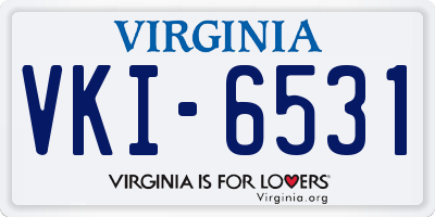 VA license plate VKI6531
