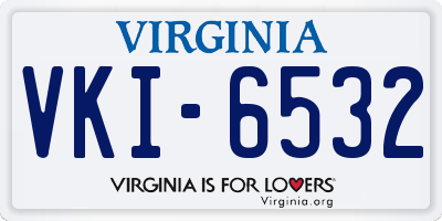 VA license plate VKI6532