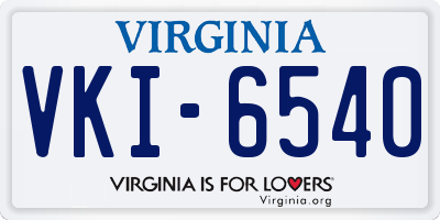 VA license plate VKI6540