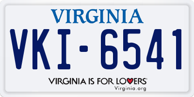 VA license plate VKI6541
