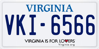 VA license plate VKI6566