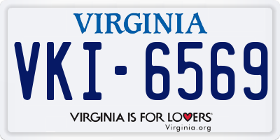 VA license plate VKI6569