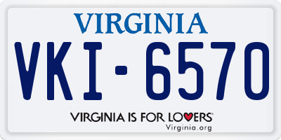 VA license plate VKI6570