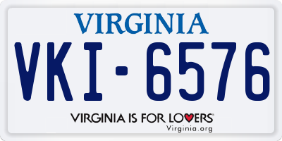 VA license plate VKI6576