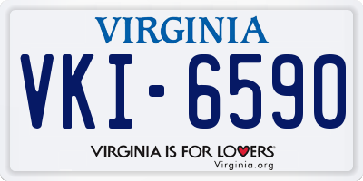 VA license plate VKI6590