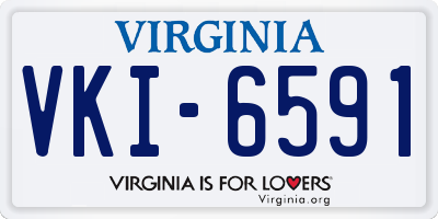VA license plate VKI6591