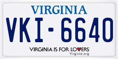 VA license plate VKI6640