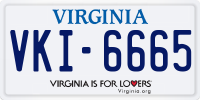 VA license plate VKI6665