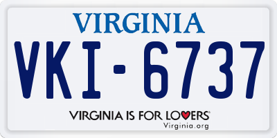 VA license plate VKI6737