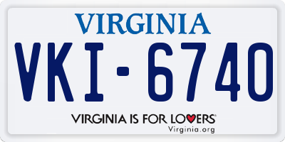 VA license plate VKI6740