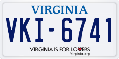 VA license plate VKI6741