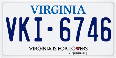 VA license plate VKI6746