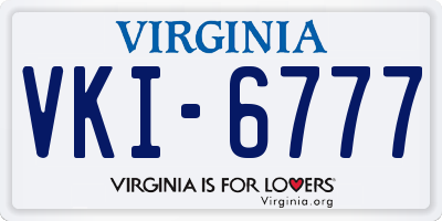 VA license plate VKI6777